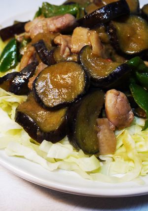 ご飯が進む！鶏肉と茄子味噌炒め-レシピのメイン写真