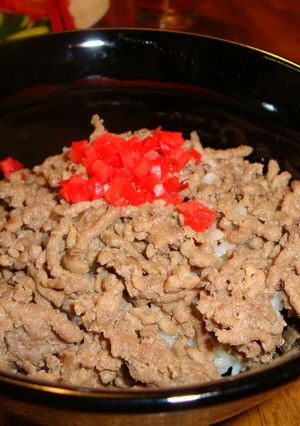 ミンチ（ひき肉）を使った簡単そぼろ丼♪-レシピのメイン写真