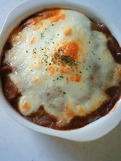 ほんの少し残ったカレーで☆焼きカレー-レシピのメイン写真