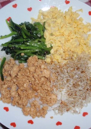 ＊我が家の４色丼＊-レシピのメイン写真