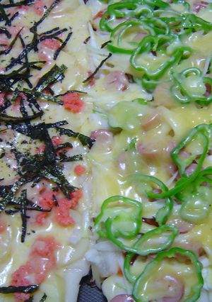 ホットプレートで2種のもちピザ-レシピのメイン写真