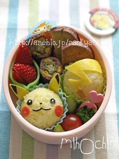 キャラ弁☆ピカチュウのコロコロおにぎり-レシピのメイン写真