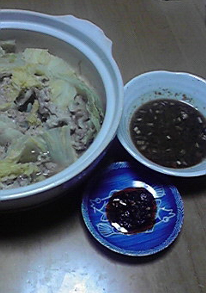 白菜の水炊きおいしいネギだれと共に♪-レシピのメイン写真