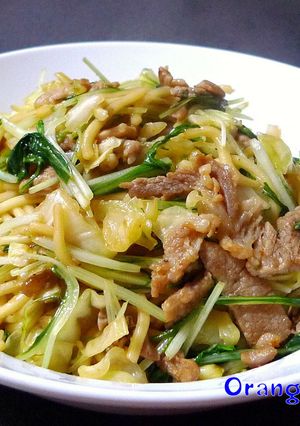 味付き豚肉deポン酢焼きそば-レシピのメイン写真