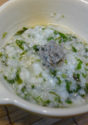 ♡離乳食*わかめとしらすのおかゆ♡-レシピのメイン写真