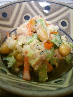 ゴーヤと豆のサラダ-レシピのメイン写真