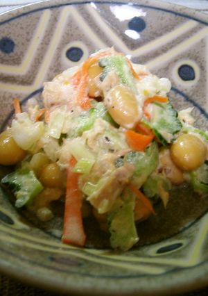 ゴーヤと豆のサラダ-レシピのメイン写真