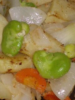 空豆と新ジャガと新タマのバター炒め-レシピのメイン写真