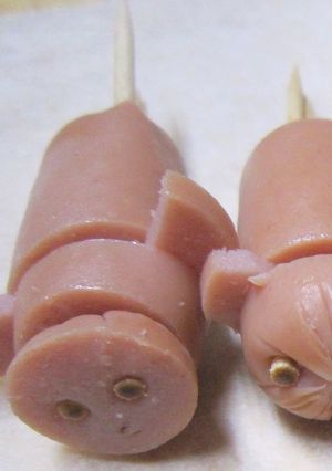 キャラ弁★動物ウィンナー★パンダ・ブタ編-レシピのメイン写真
