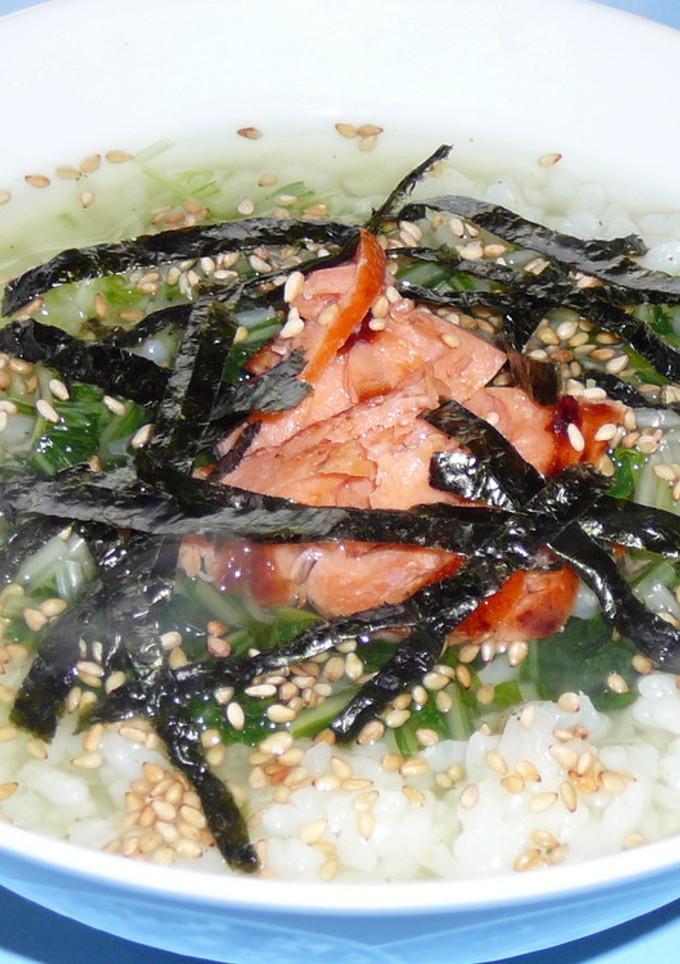 水菜漬けと焼塩鮭のお茶漬-レシピのメイン写真