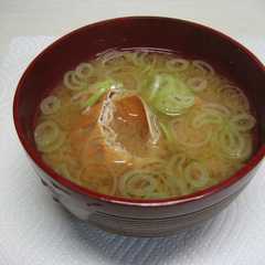 รูปของ うちわ海老の味噌汁