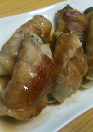豚肉のしそ新玉ねぎ巻き-レシピのメイン写真