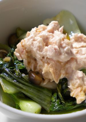 ツナマヨとチンゲン菜のどんぶり～-レシピのメイン写真