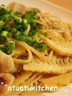 たけのこと春キャベツの和風パスタ-レシピのメイン写真