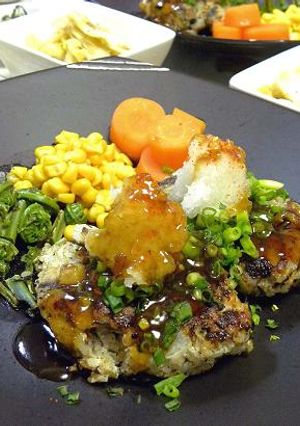 長芋ゴロゴロ和風ハンバーグ-レシピのメイン写真