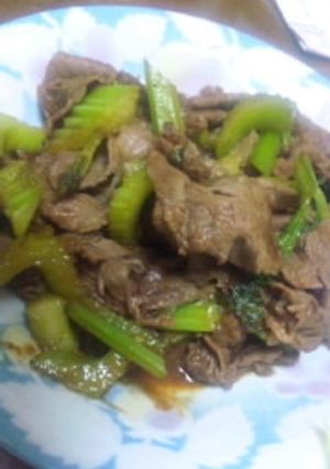 簡単！美味しぃ牛肉セロリ炒め♪-レシピのメイン写真