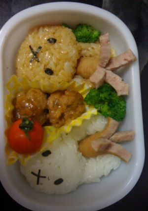 ミッフィーとメラニー簡単キャラ弁-レシピのメイン写真
