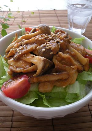 簡単ランチ☆きのこと豚肉のピリ辛丼-レシピのメイン写真