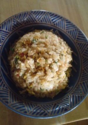 手抜き＆簡単ランチ2　シラスとネギ炒飯　-レシピのメイン写真