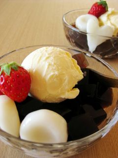 黒糖とコーヒー寒天のミルク白玉パフェ-レシピのメイン写真