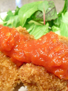 チーズ巻きカツ~トマトソースがけ-レシピのメイン写真
