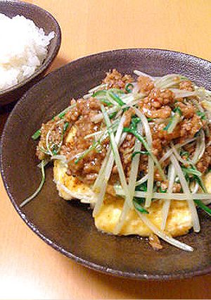 豆腐ステーキのひき肉あんかけ-レシピのメイン写真