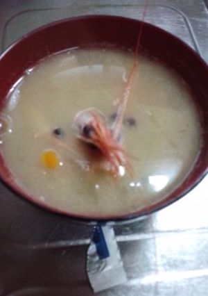 エビを刺身にして残った頭のお味噌汁-レシピのメイン写真