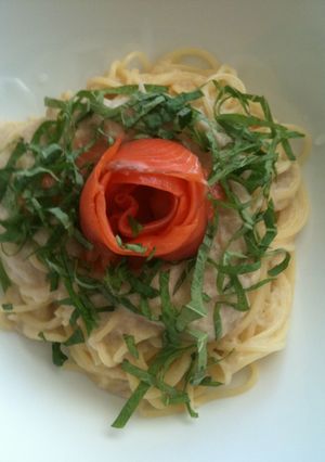 えのきクリームとスモークサーモンのパスタ-レシピのメイン写真