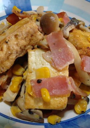 厚揚げとﾍﾞｰｺﾝの炒め物☆マヨ風味-レシピのメイン写真