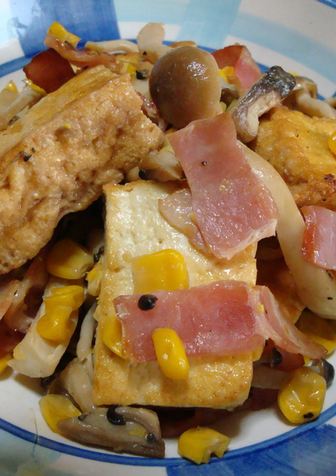 厚揚げとﾍﾞｰｺﾝの炒め物☆マヨ風味-レシピのメイン写真