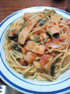 ベーコンとほうれん草のトマトソースパスタ-レシピのメイン写真