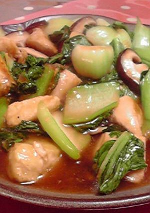 ムネ肉椎茸チンゲン菜の中華煮-レシピのメイン写真