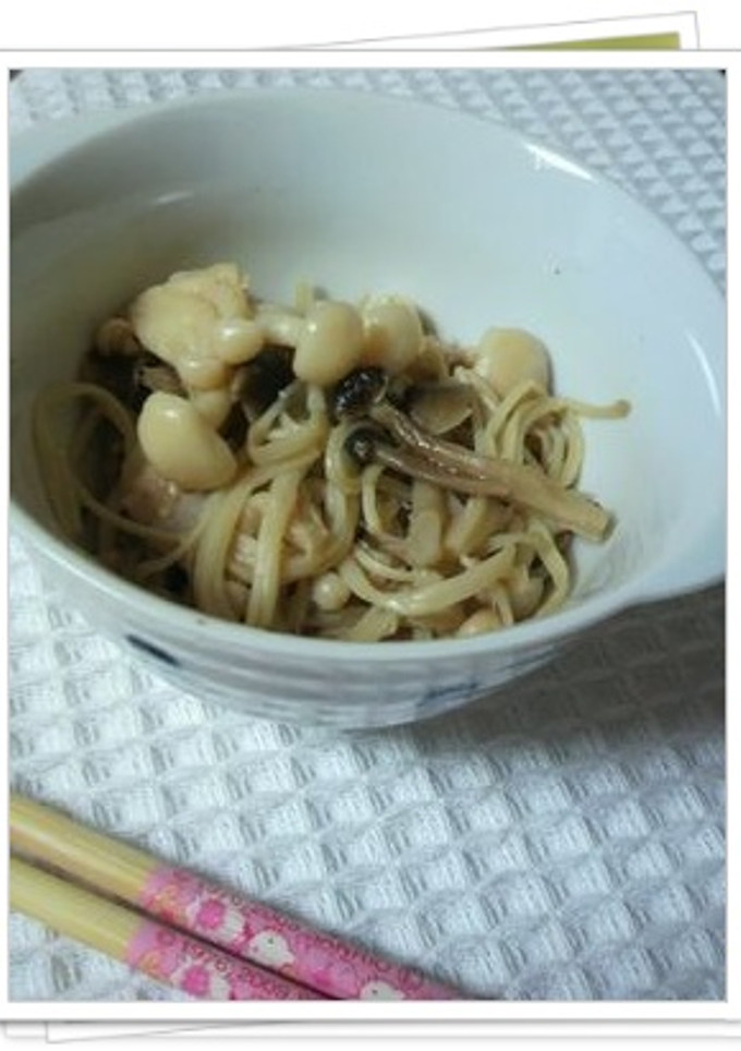 ぱぱっと簡単♪豚肉ときのこのめんつゆ煮-レシピのメイン写真