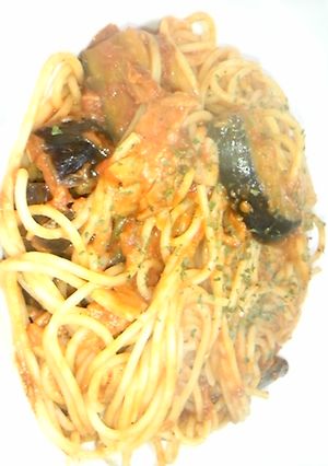 茄子とツナのトマトパスタ-レシピのメイン写真