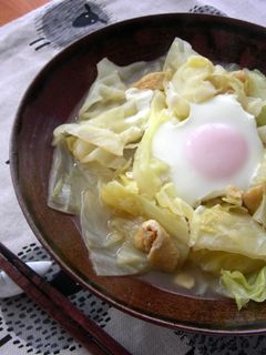 春キャベツと油揚げのすごもり☆煮びたし-レシピのメイン写真