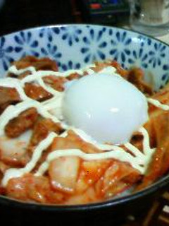 豚キムマヨ丼☆温たま乗せ-レシピのメイン写真
