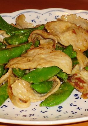 スナップえんどうと豚肉のマヨ醤いため-レシピのメイン写真
