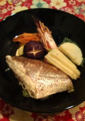 ルクエで和風だし★白身魚と野菜の蒸しもの-レシピのメイン写真