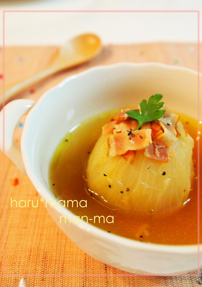 とろうま♥新たまねぎの丸ごとスープ-レシピのメイン写真