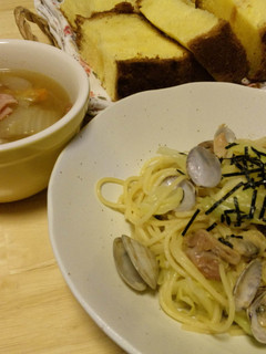 春キャベツとアサリと鶏肉の和風パスタ☆-レシピのメイン写真