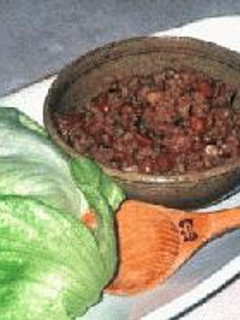 納豆肉味噌のレタス包み-レシピのメイン写真
