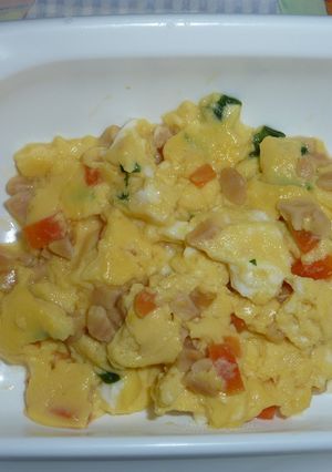 離乳食後期☆納豆入りスクランブルエッグ-レシピのメイン写真