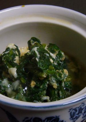あと一品　春菊のサッと煮卵とじ-レシピのメイン写真