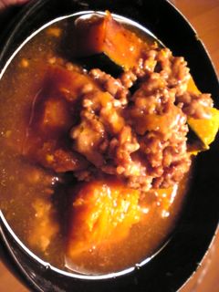 豚挽肉とかぼちゃの生姜あんかけ煮物-レシピのメイン写真