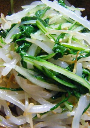 サッパリ！もやしと水菜の和え物♪-レシピのメイン写真