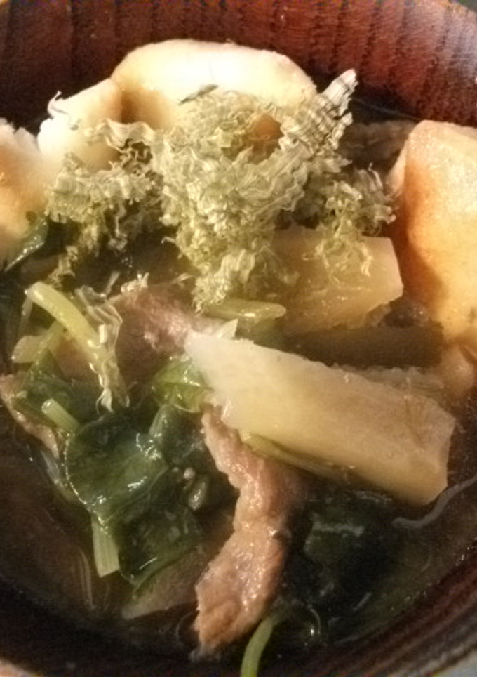 おかきととろろ昆布の汁もの-レシピのメイン写真