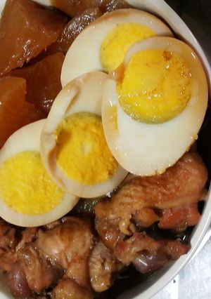 エバラすき焼きのタレで簡単鶏手羽大根煮-レシピのメイン写真