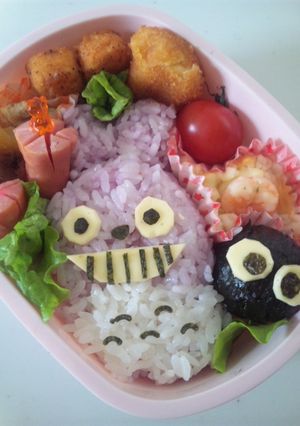 キャラ弁＊トトロ＆まっくろくろすけ-レシピのメイン写真