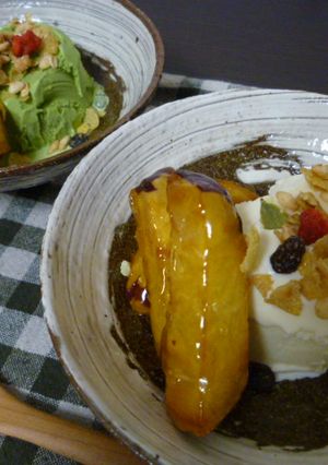 ハーゲンに大学芋とサクサクを添えて☆　-レシピのメイン写真