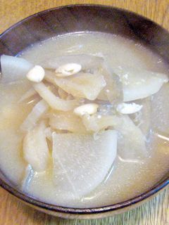 具だくさん 打ち豆と切干し大根の味噌汁 -レシピのメイン写真